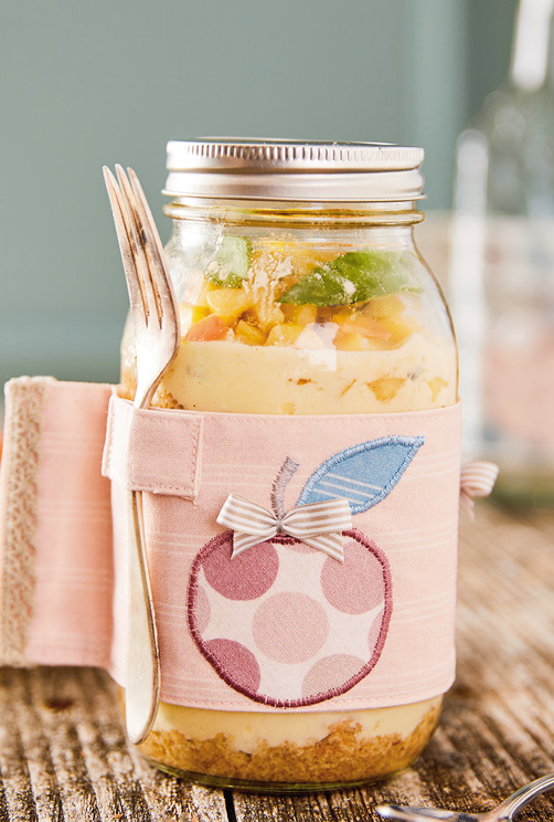 Modellansicht Bild 2: Genähte Banderolen für verschiedene Gläser und Flaschen