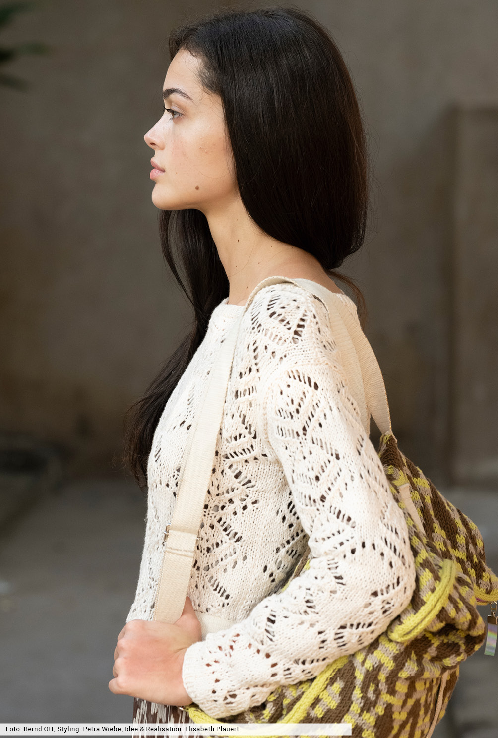 Modellansicht Bild 3: Pulli mit Ajour-Rauten
