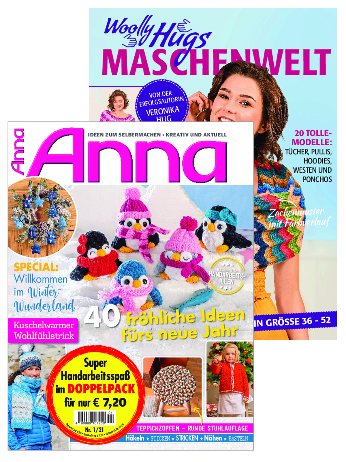 Sparpaket Produktbild: 2 Zeitschriften: Anna Nr. 1/2021 und 120024/19002 "Woolly Hugs"