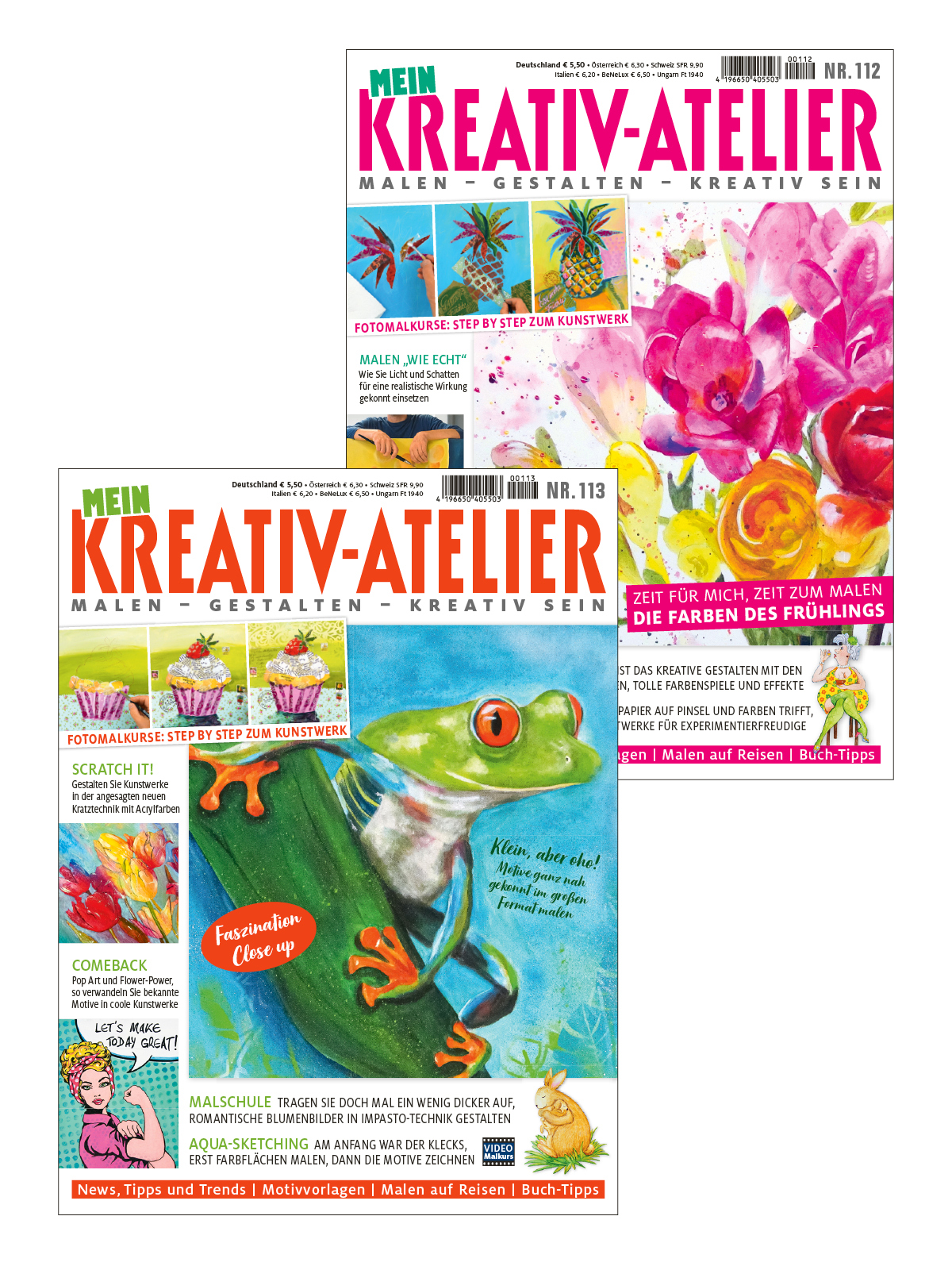 Kreativ-Bundle KrBu6/22: Mein Kreativ-Atelier Nr. 112 + Mein Kreativ-Atelier Nr. 113