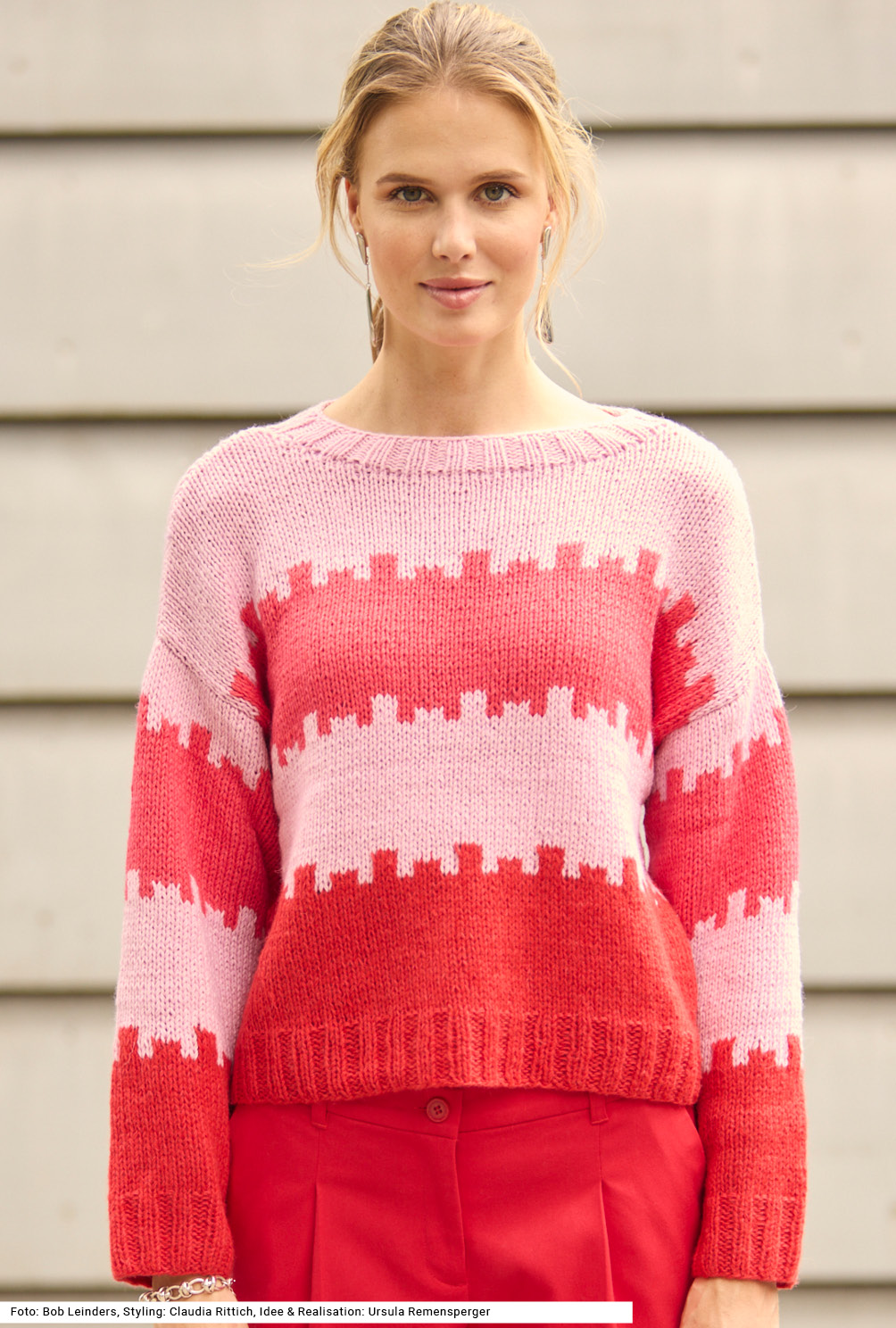 Modellansicht Bild 2: Pulli mit Jacquardmuster