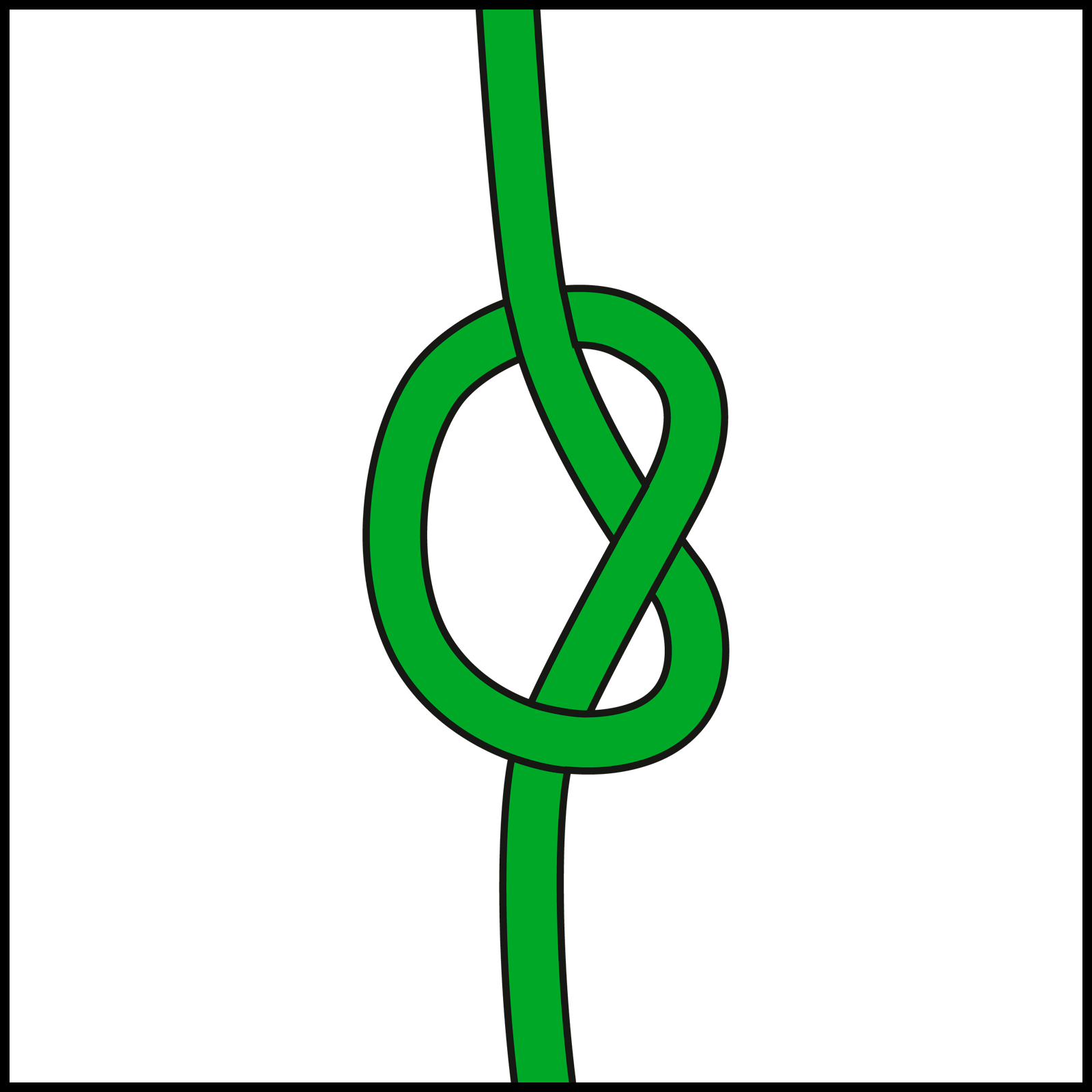Einfacher grüner Knoten, minimalistisch, glatte Textur, selbstgemacht, elegant, DIY-Design.