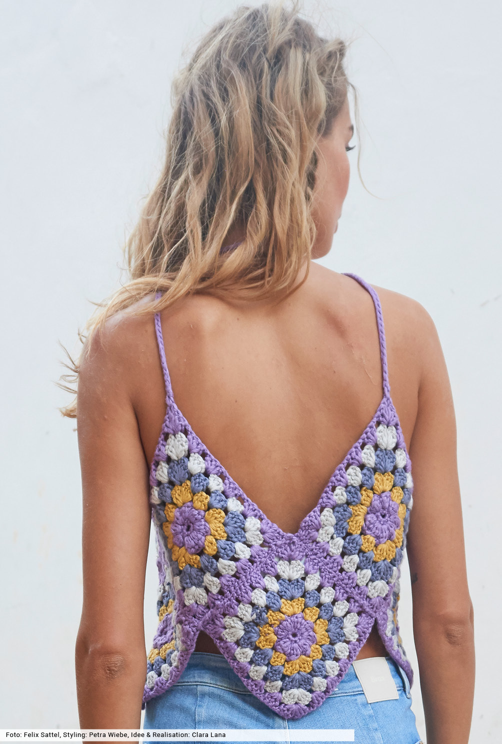 Modellansicht Bild 5: Gehäkeltes Top mit Fransen