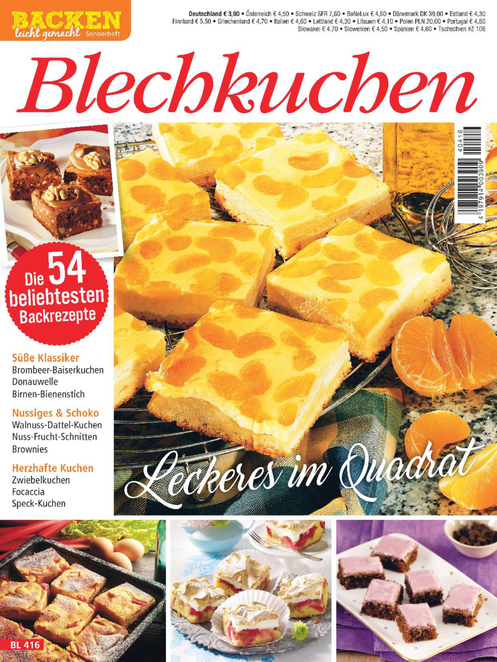 Magazin Produktbild: Backen leicht gemacht Sonderheft BL 416 - Blechkuchen