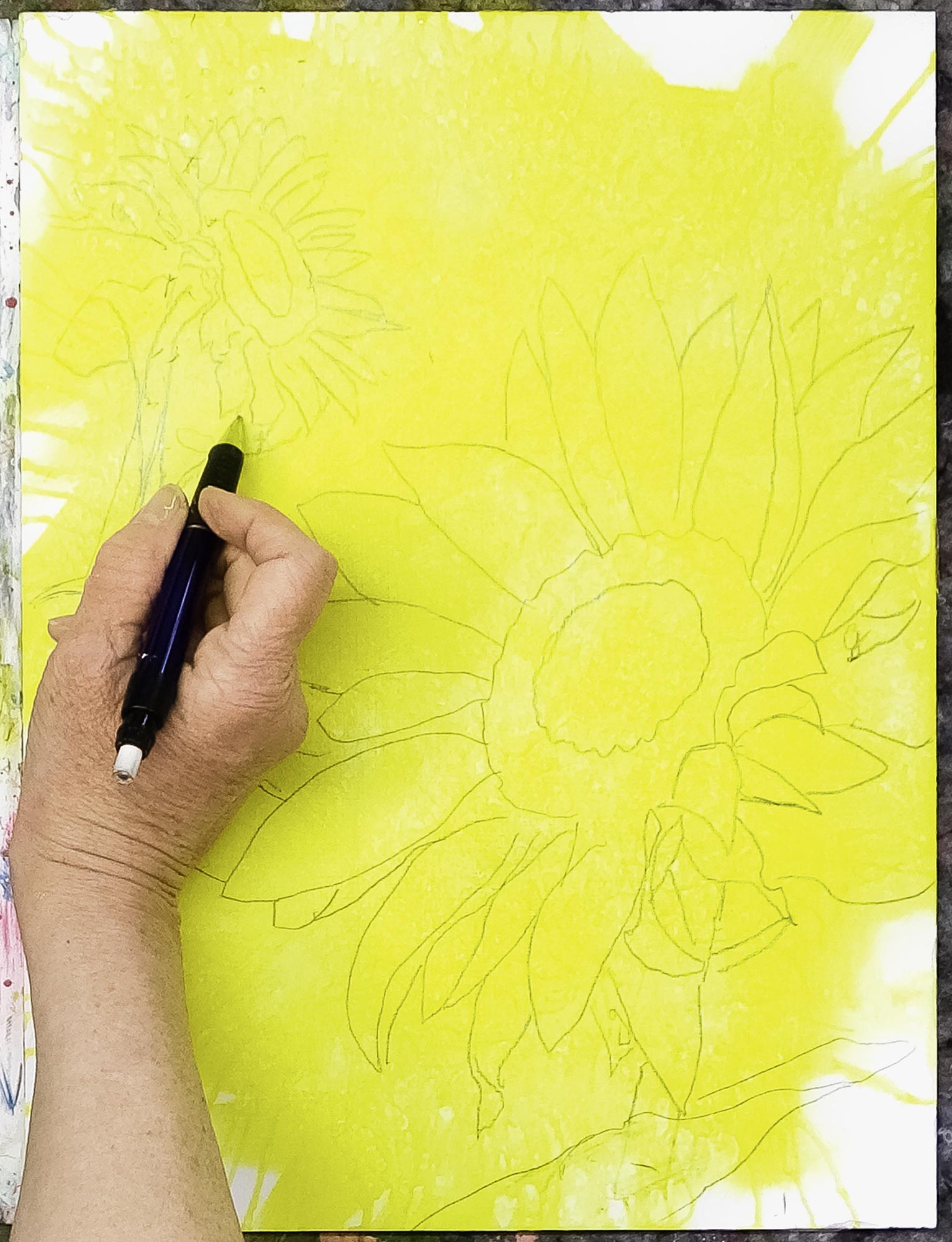 Live-Malschule "Sonnenblume" mit Anja Gensert Live-Malschule "Sonnenblume" mit Anja Gensert
