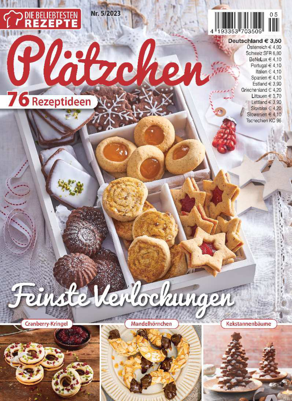 Die beliebtesten Rezepte 5/2023 - Plätzchen Magazin Produktbild: Die beliebtesten Rezepte 5/2023 - Plätzchen