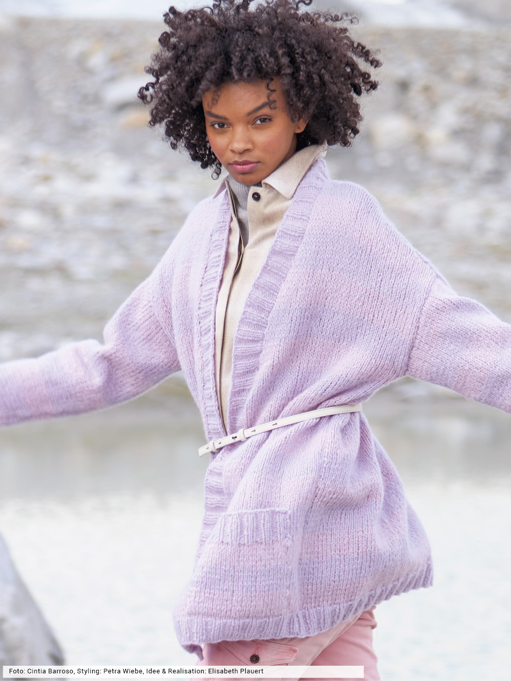 Gestreifte Jacke Modellansicht Bild 1: Gestreifte Jacke