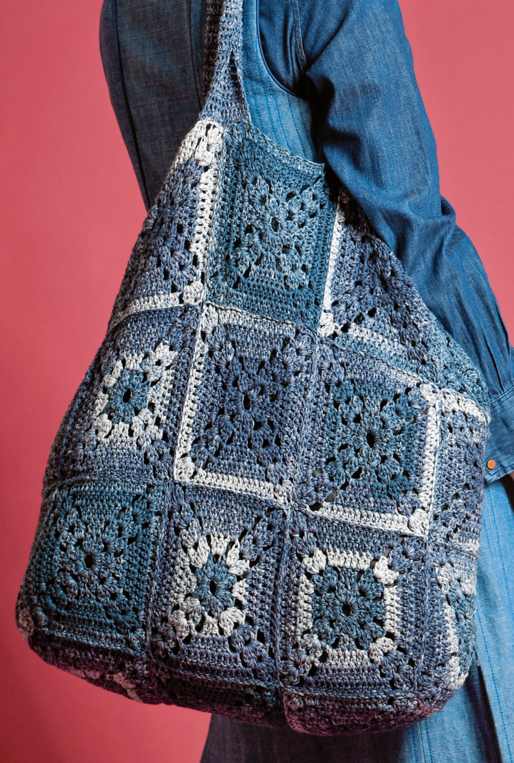 Modellansicht Bild 4: Traumhafter, gehäkelter Shopper im Granny-Square-Muster