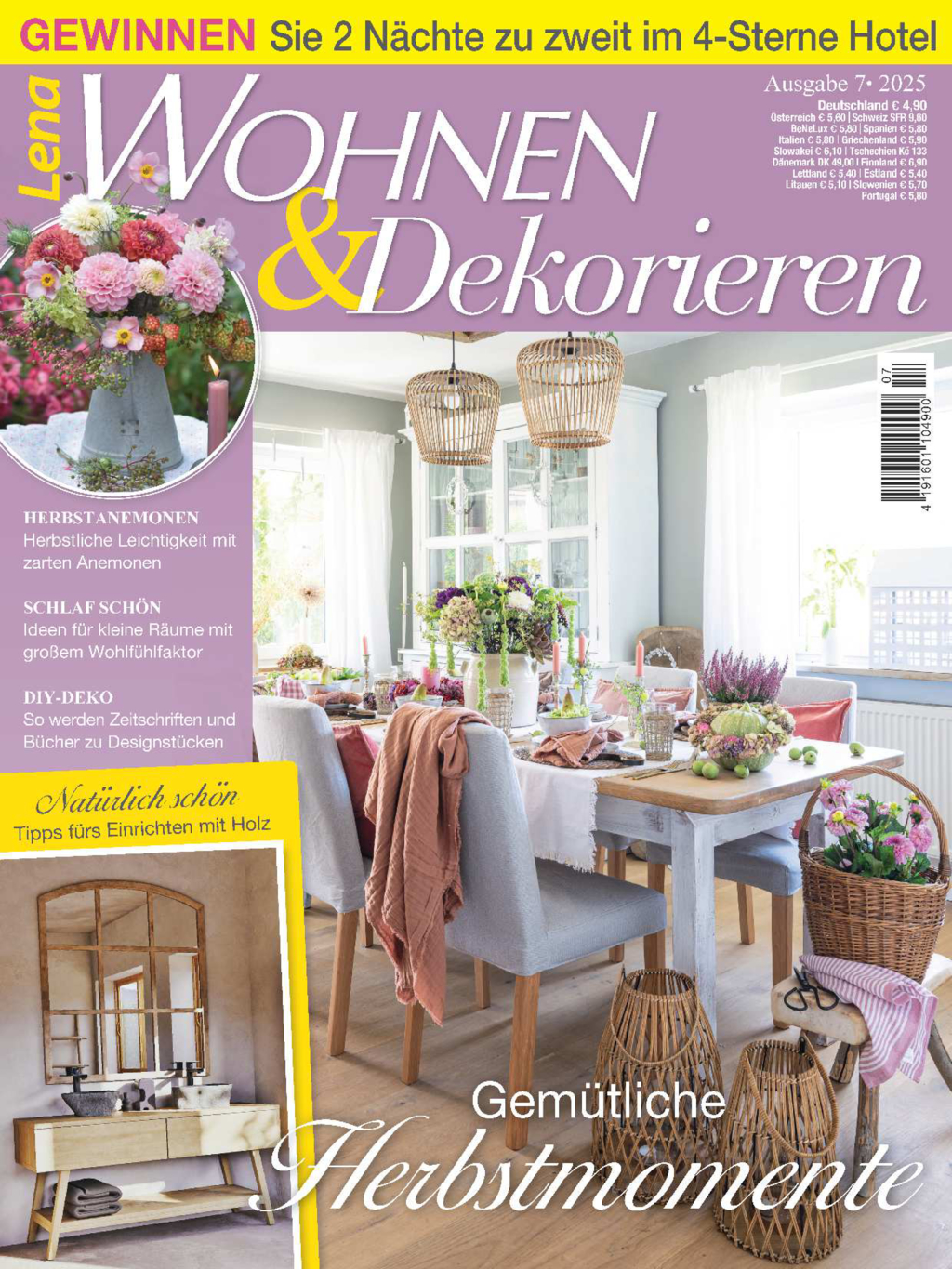 Lena Wohnen & Dekorieren Nr. 7/25007 - Gemütliche Herbstmomente Magazin Produktbild: Lena Wohnen & Dekorieren Nr. 7/25007 - Gemütliche Herbstmomente