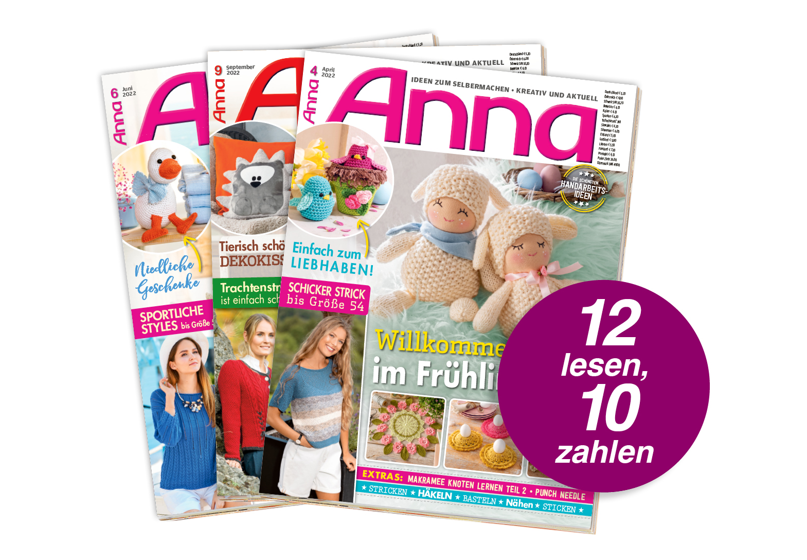 Anna - 12 Ausgaben lesen nur 10 bezahlen