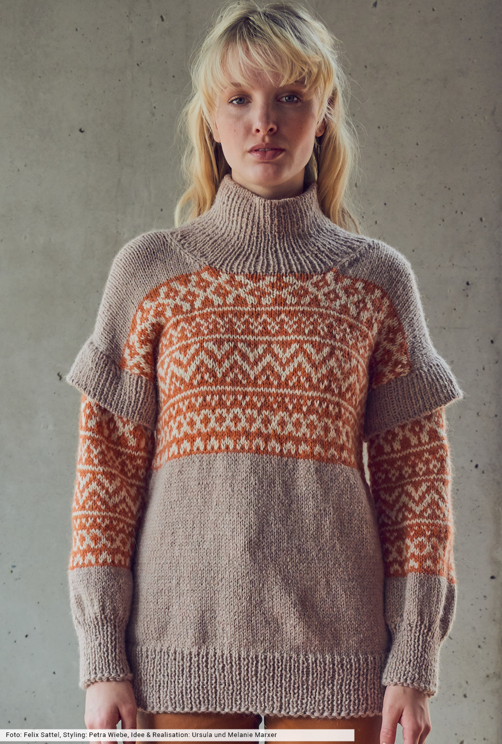 Modellansicht Bild 3: Oversize - Pulli mit Jacquardpasse