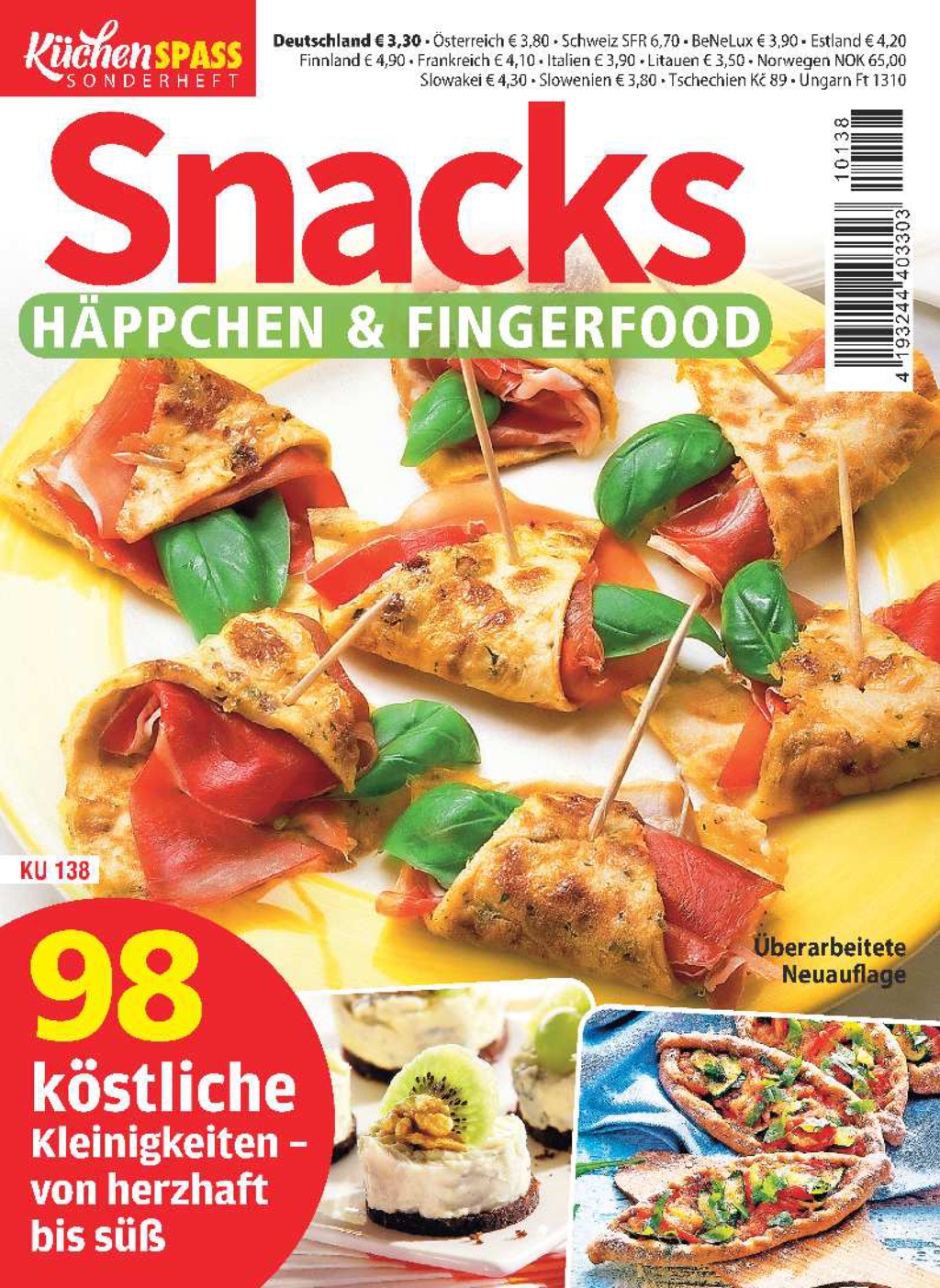 Küchenspaß Sonderheft KU 138 - Snacks, Häppchen & Fingerfood