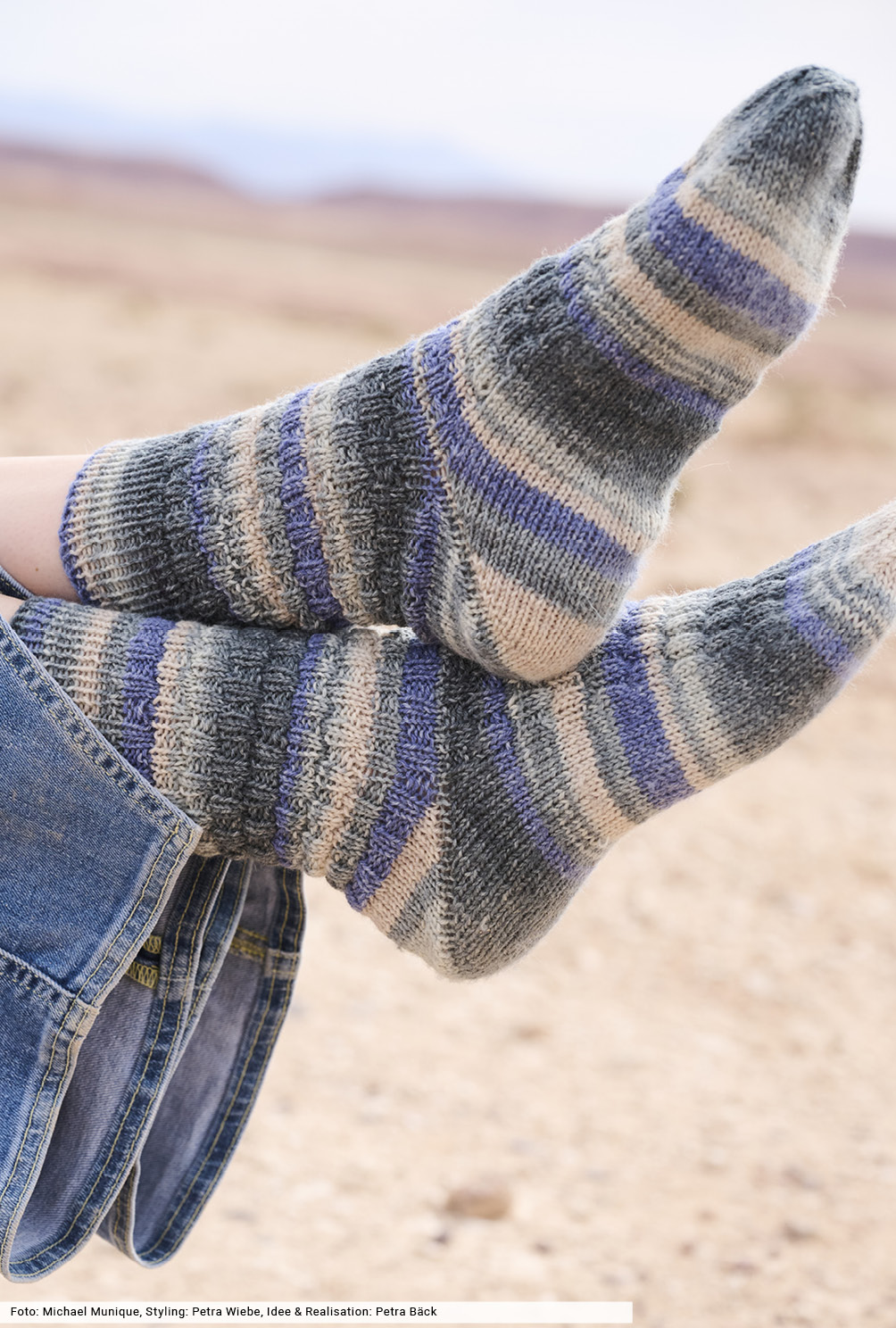 Modellansicht Bild 3: Socken mit Strukturmuster
