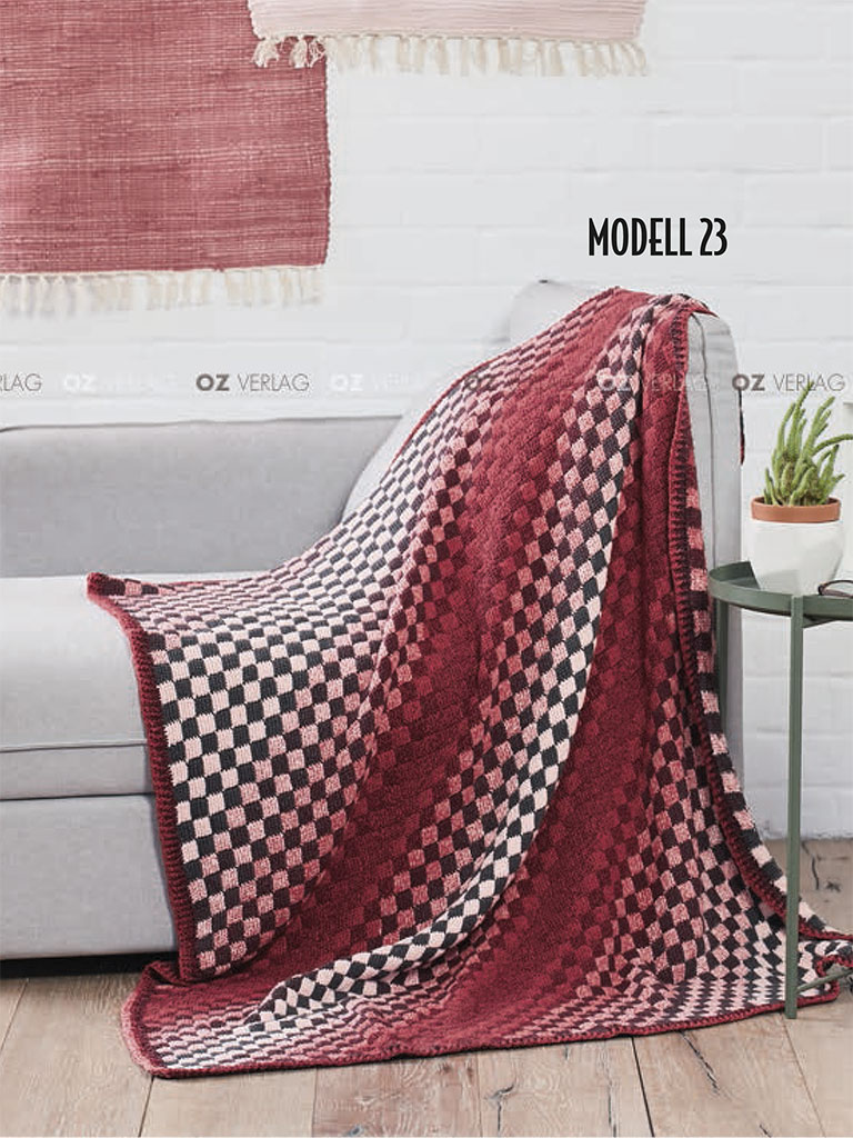 Woolly Hugs tunesisch gehäkelte Decke mit einem tollen Effekt durch die Farbverläufe der Bobbels