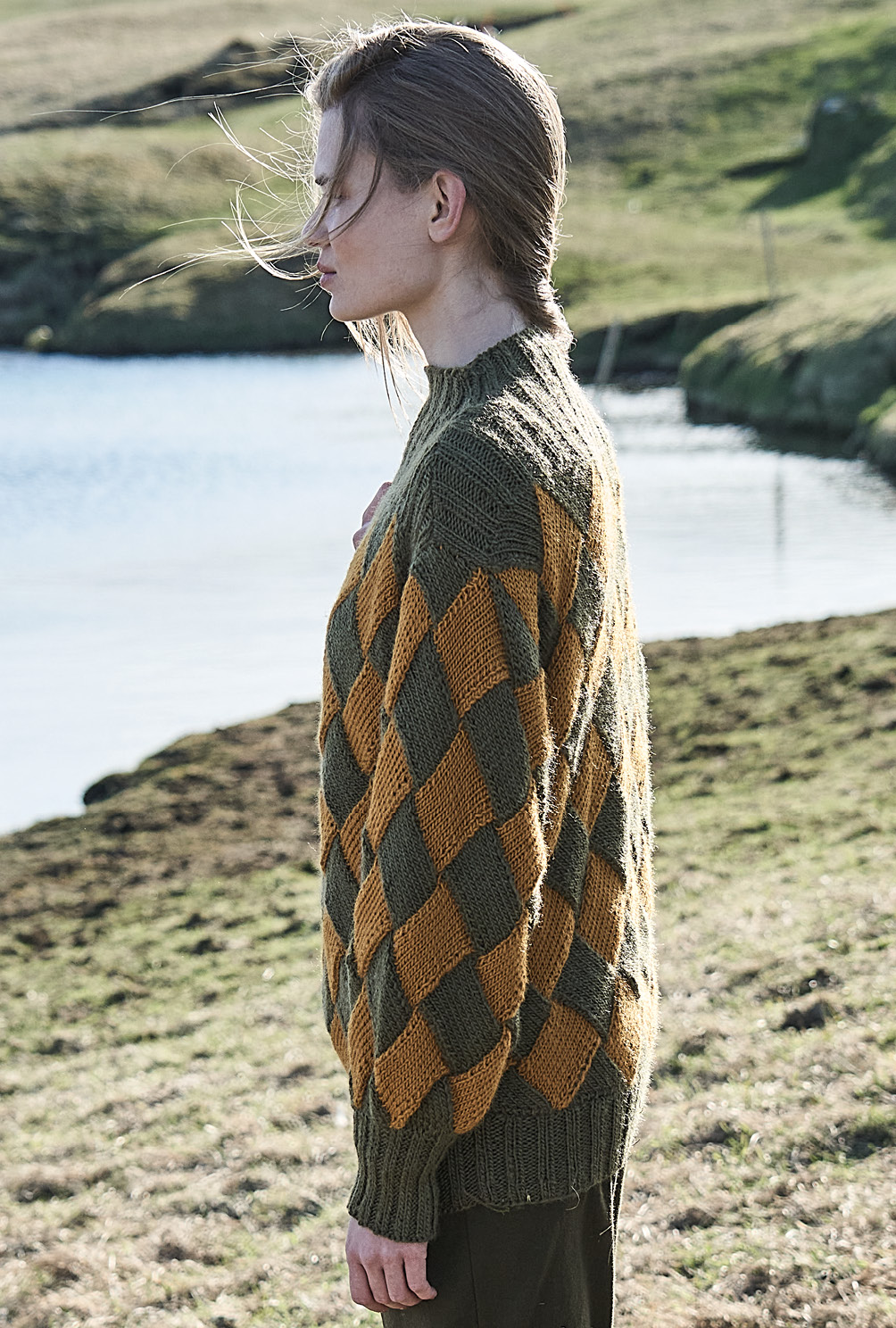 Modellansicht Bild 5:  Pulli in Entrelac-Technik