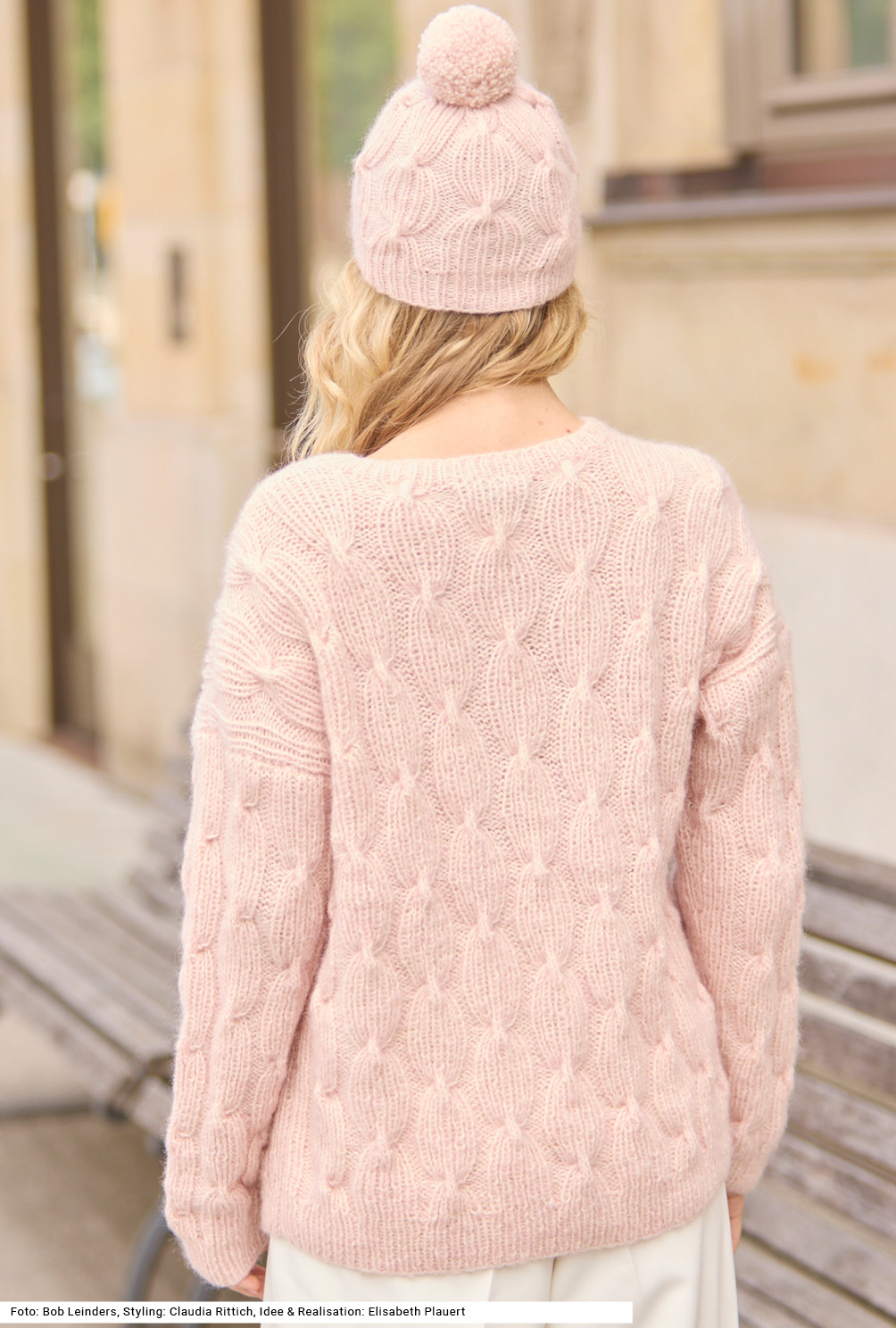 Modellansicht Bild 5: Pulli und Mütze mit Zopfmuster