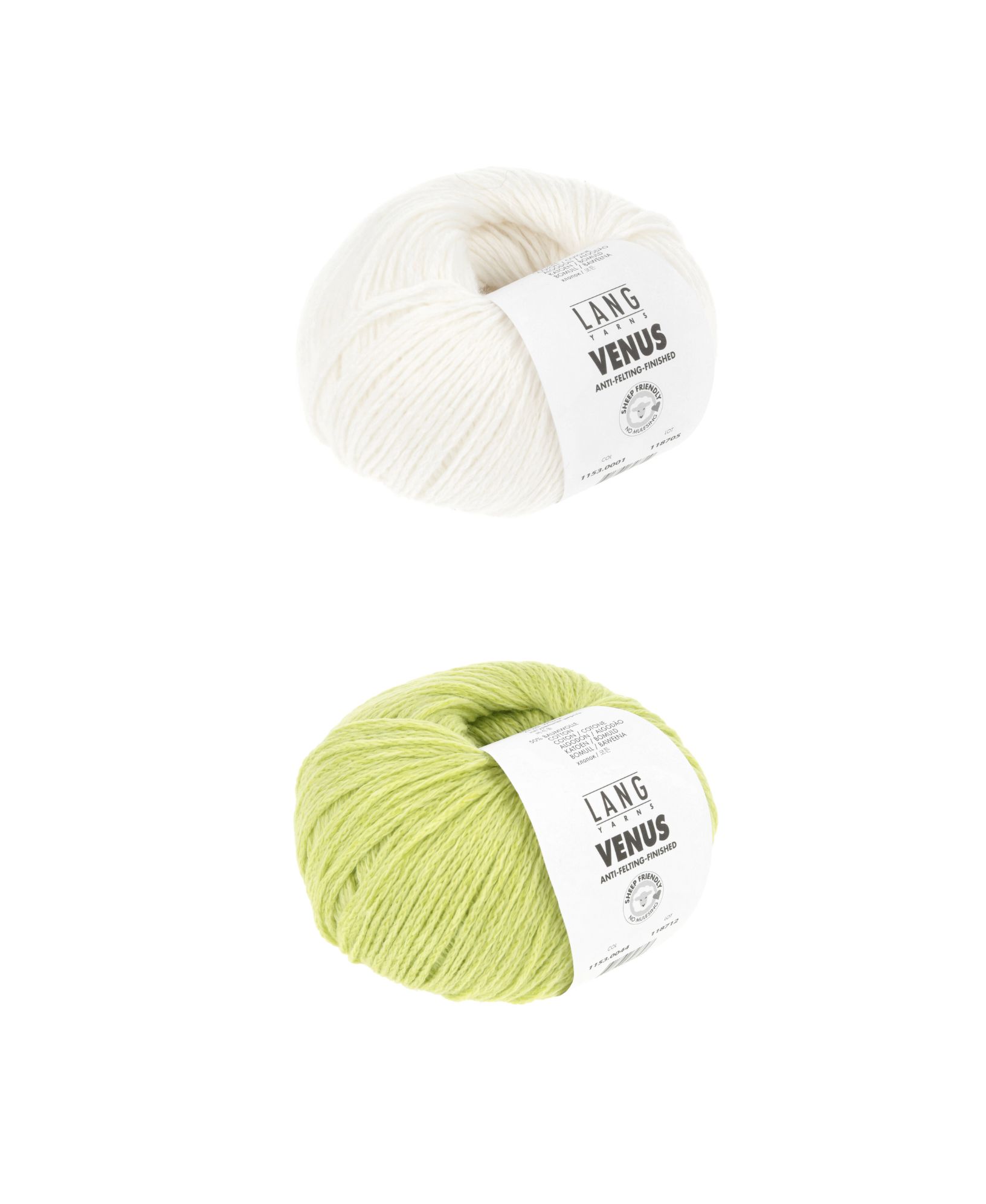 Weiß und Limettengelb, glatt, ideal für modische DIY- und Handarbeitsprojekte.