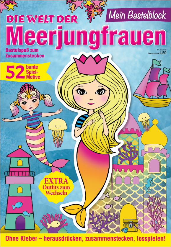 Mein Bastelblock Nr. 22/2019 - Die Welt der Meerjungfrauen