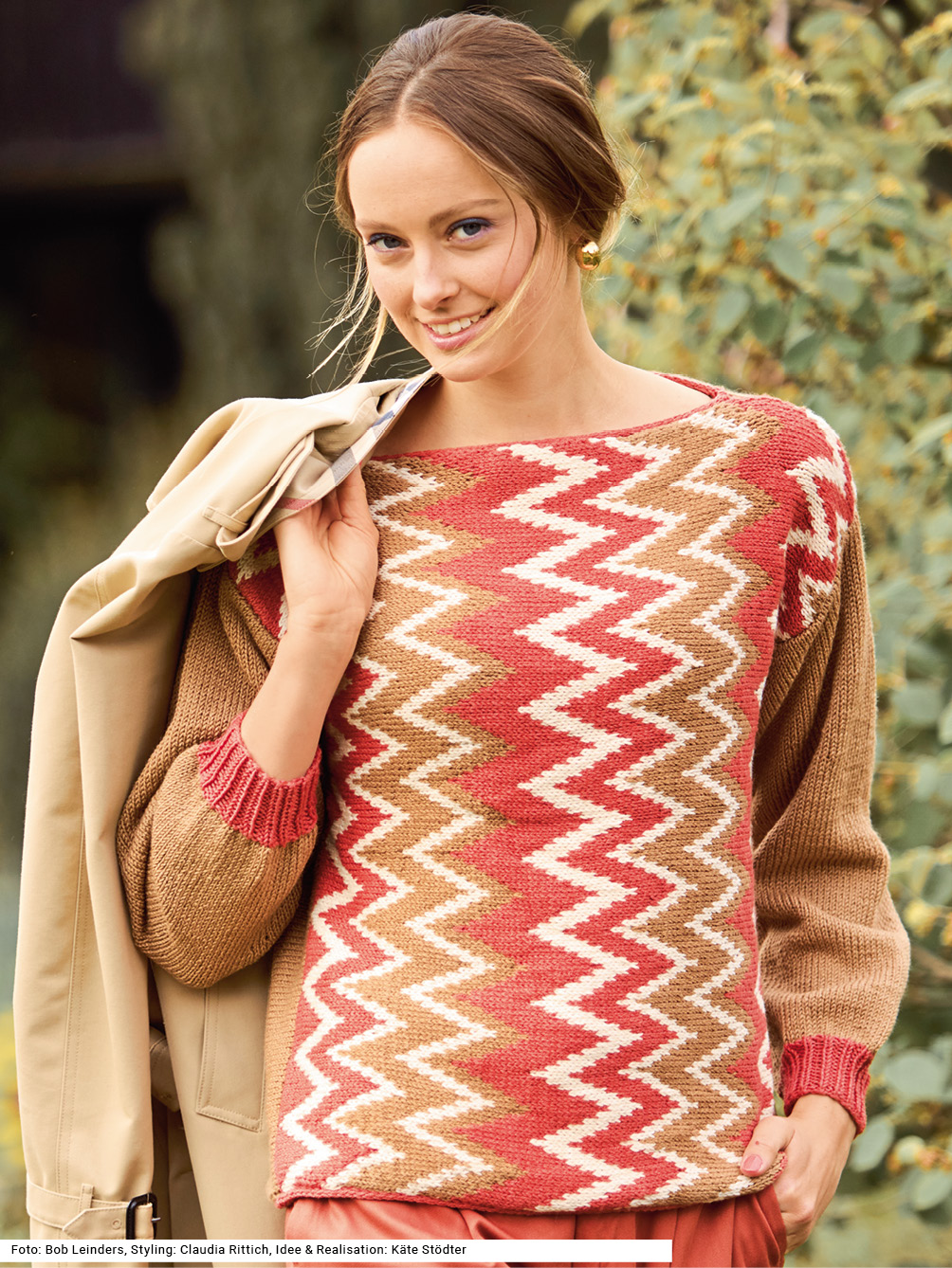 Modellansicht Bild 1: Pullover mit Jacquardmuster