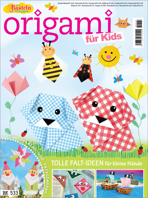 Basteln mit Kindern Spezial BK 533 - Origami für Kids - Tolle Falt-Ideen für kleine Hände! Magazin Produktbild: Basteln mit Kindern Spezial BK533- Origami für Kids - Tolle Falt-Ideen für kleine Hände