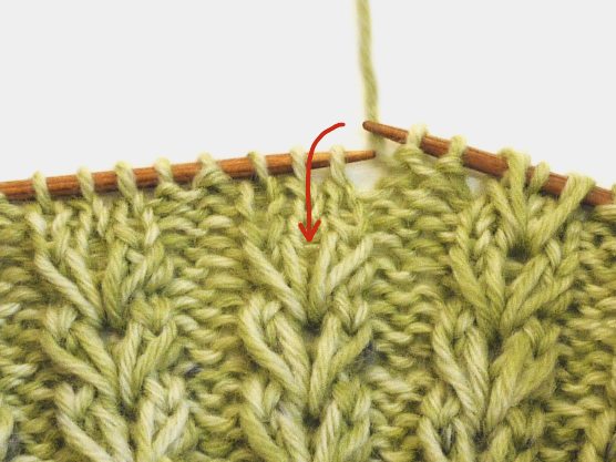 Grünes DIY-Strickstück mit kunstvollem Zopfmuster, handgemacht, raffinierte Textur.