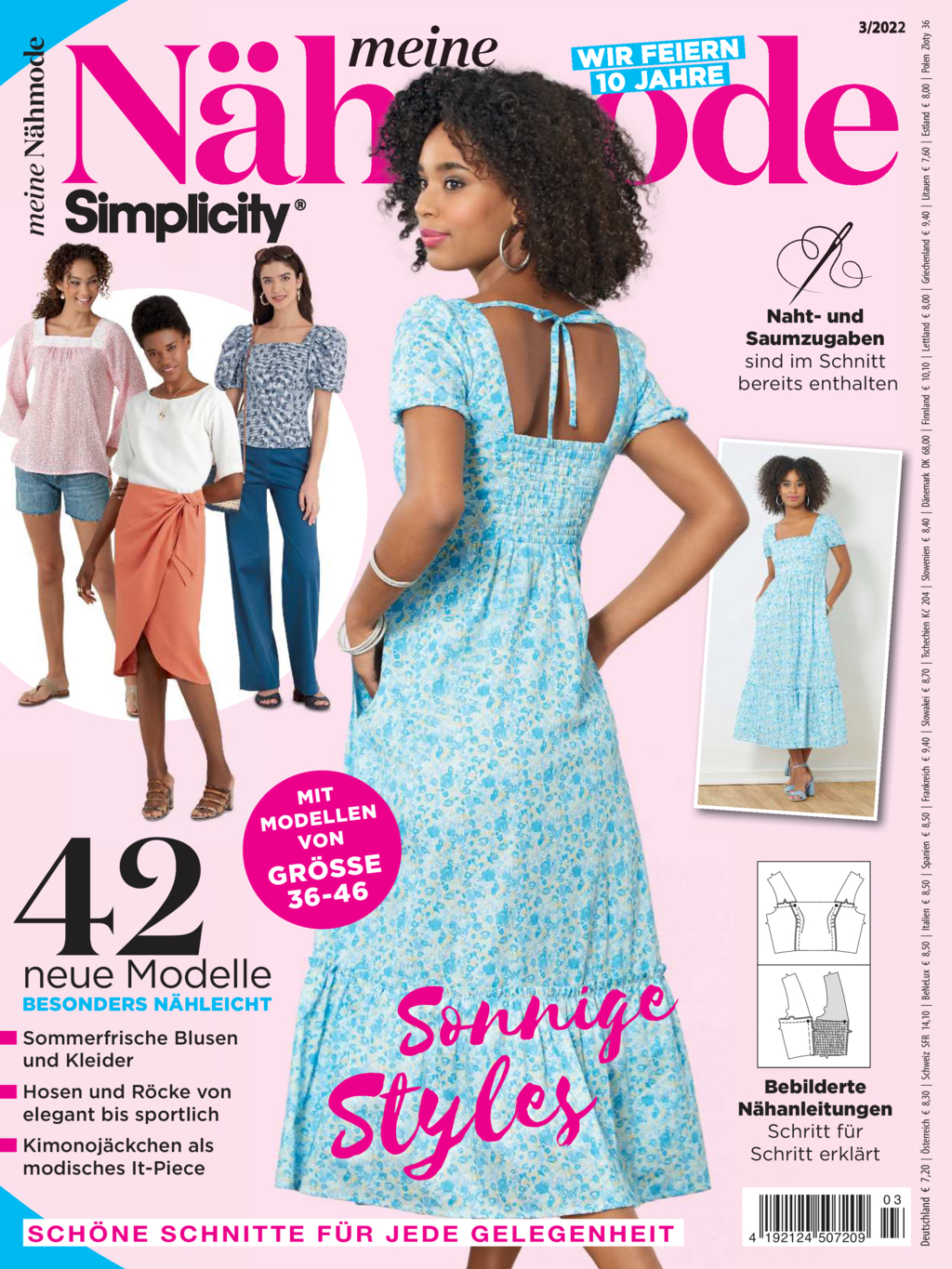 Meine Nähmode 03/2022 - Sonnige Styles Magazin Produktbild: Meine Nähmode 03/2022 - Sonnige Styles