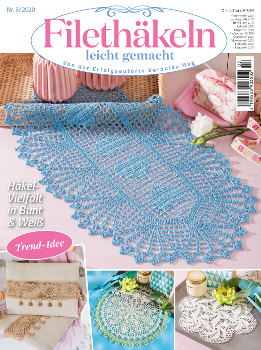 Magazin Produktbild: Filethäkeln leicht gemacht Nr. 3/2020 - Häkel-Vielfalt in Bunt & Weiß