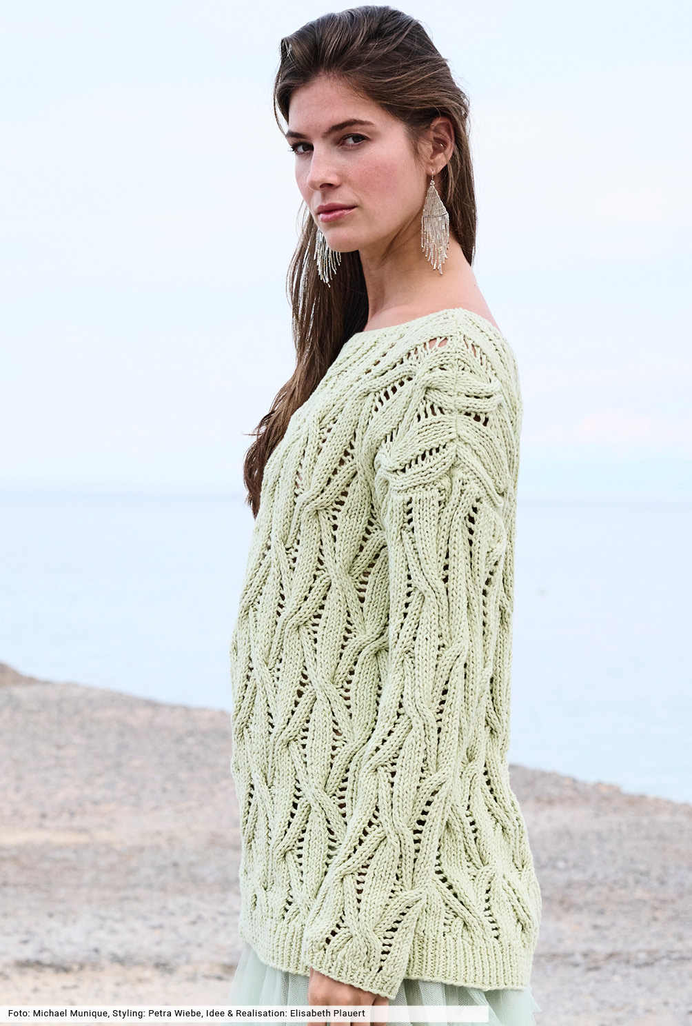 Modellansicht Bild 3: Pulli mit verkreuzten Maschen