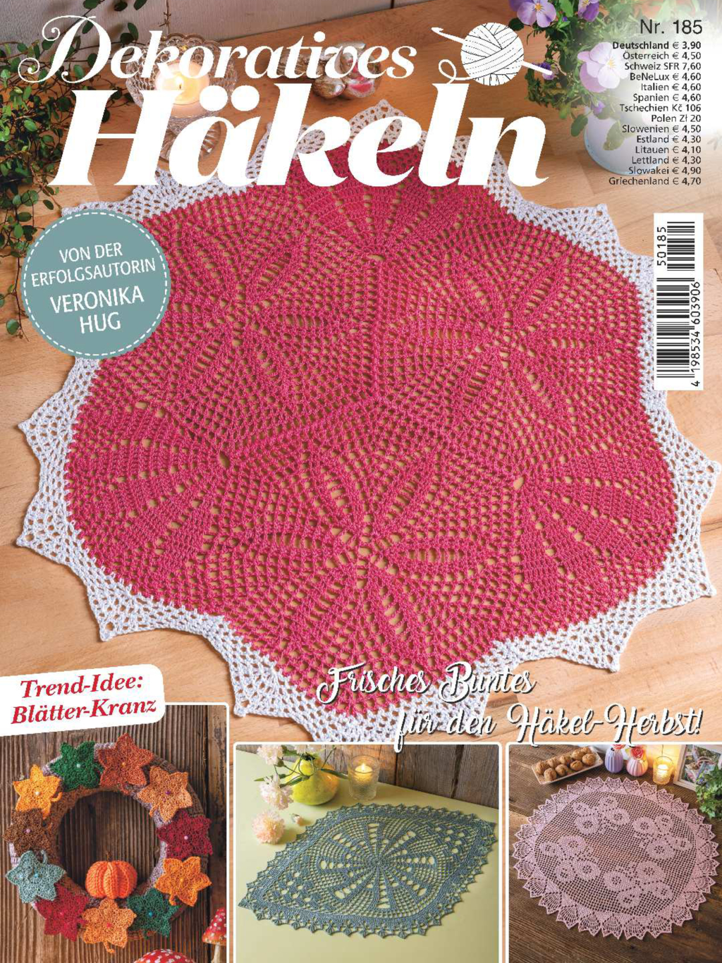 Magazin Produktbild: Dekoratives Häkeln Nr. 185 - Frisches Buntes für den Häkelherbst!