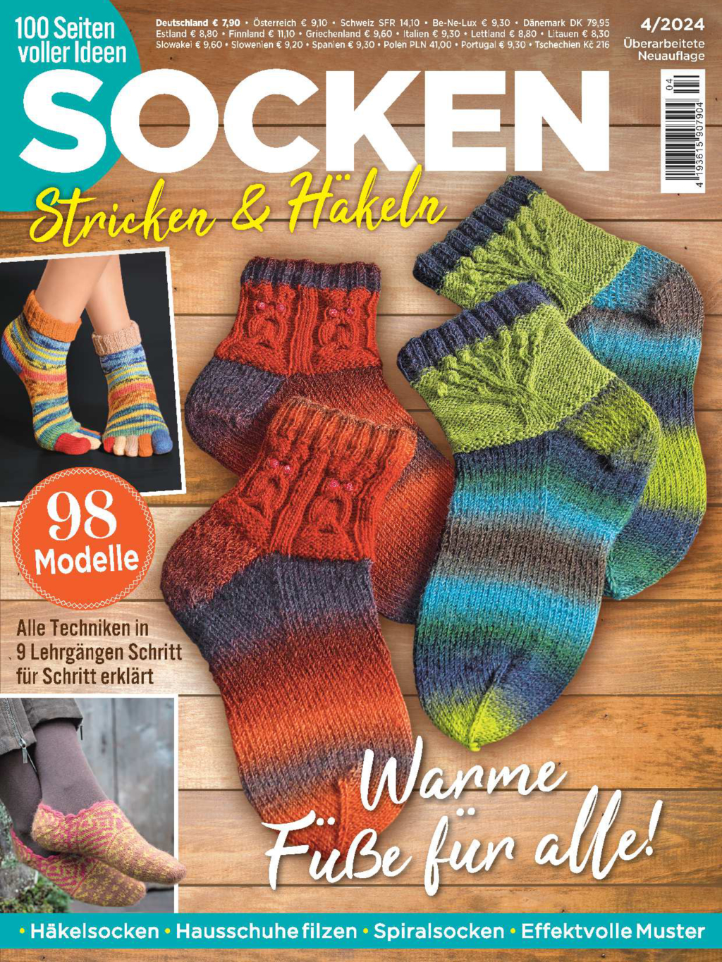 Hundert Seiten voller Ideen 4/2024 - Socken Magazin Produktbild: Hundert Seiten voller Ideen 4/2024 - Socken