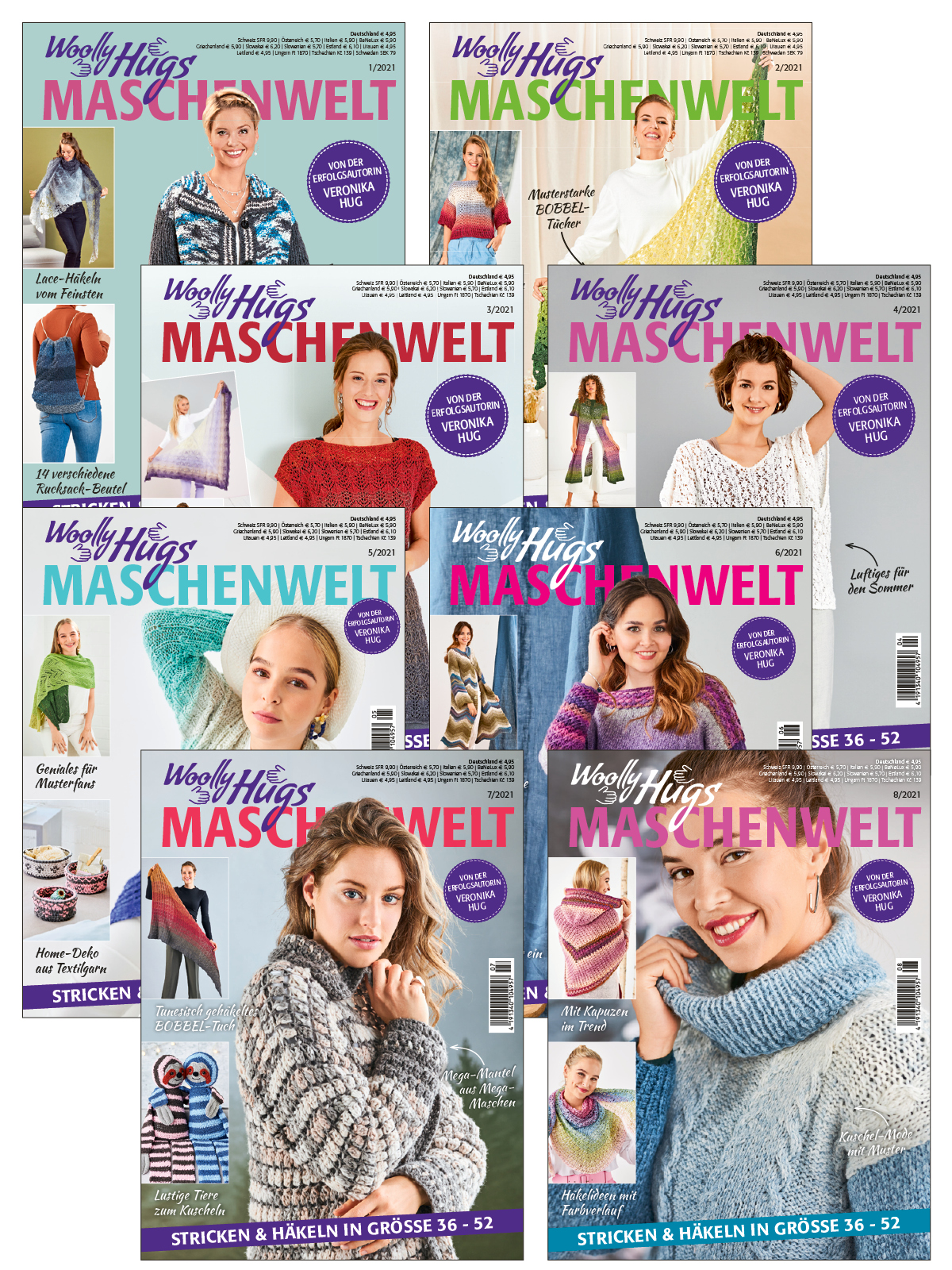 E-Paper Bundle Woolly Hugs mit allen Ausgaben aus dem Jahr 2021 Magazin Produktbild: Woolly Hugs E-Paper-Archiv 2021-alle Ausgaben als E-Paper-Sparpaket