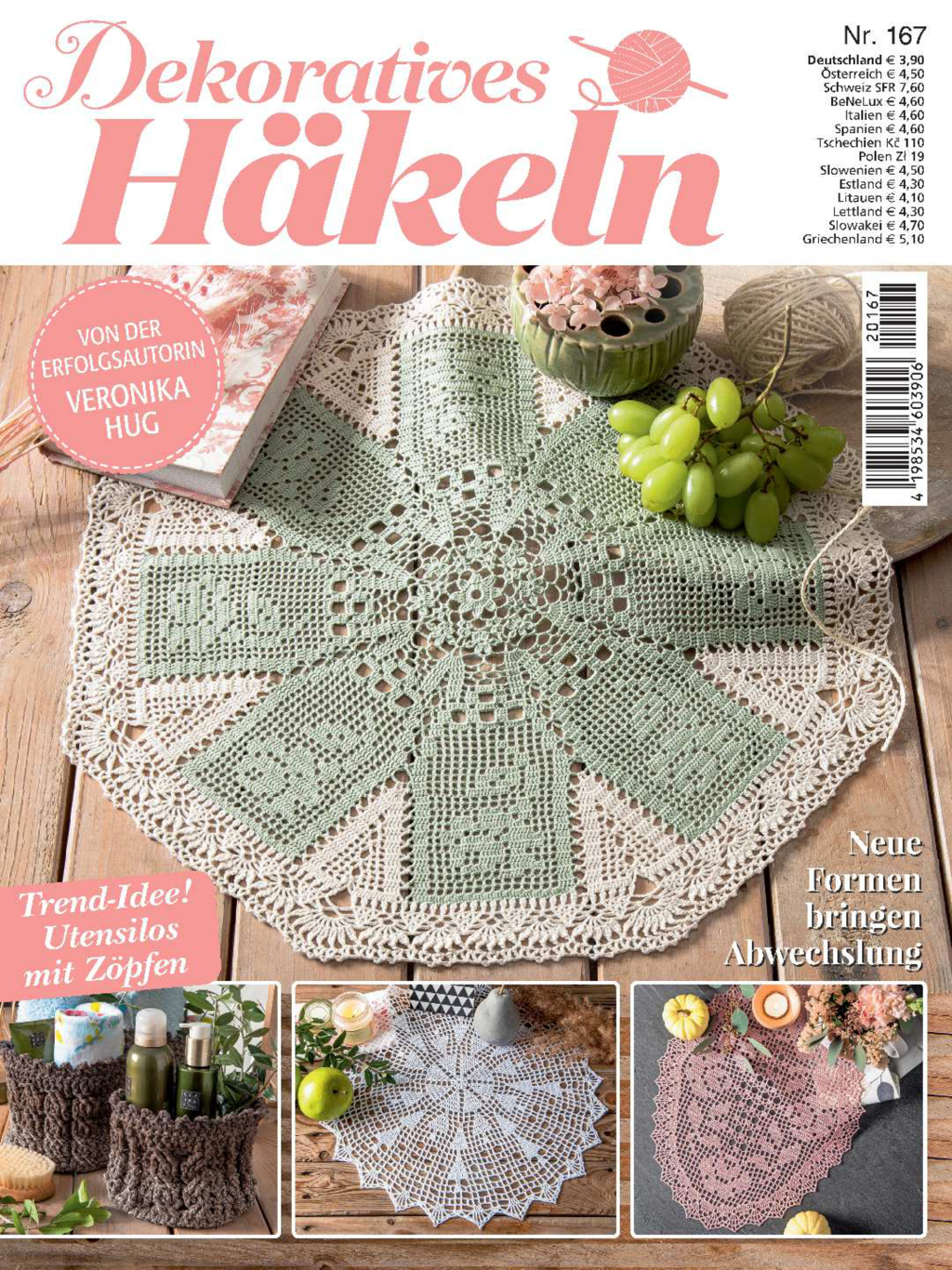 Dekoratives Häkeln Nr. 167 - Neue Formen bringen Abwechslung Magazin Produktbild: Dekoratives Häkeln Nr. 167 - Neue Formen bringen Abwechslung
