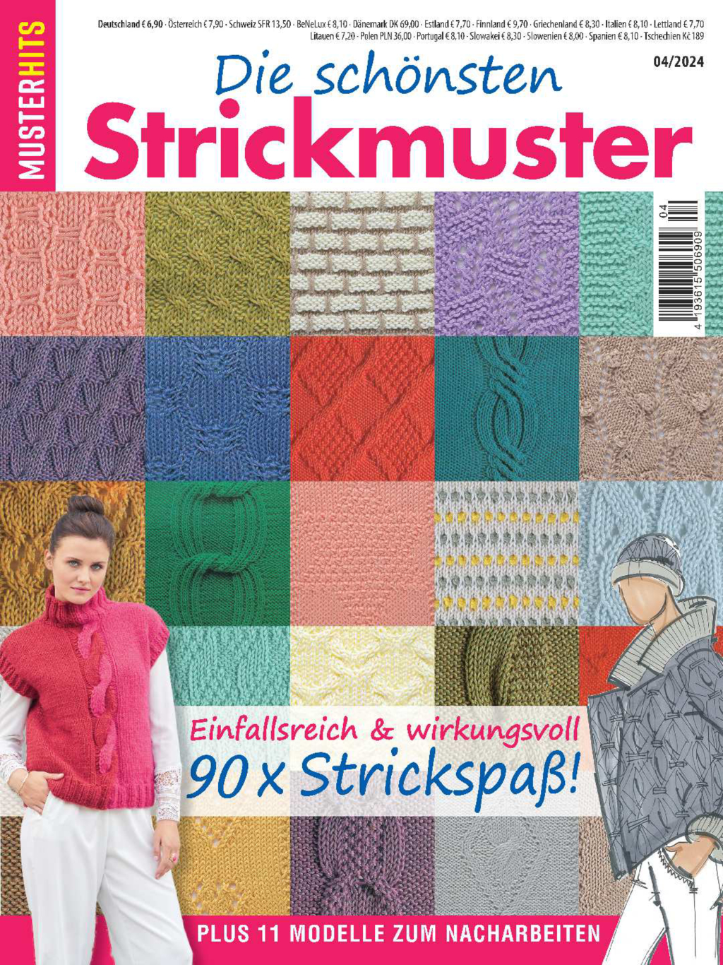 Muster-Hits 4/24 - Die schönsten Strickmuster Magazin Produktbild: Muster-Hits 4/24 - Die schönsten Strickmuster