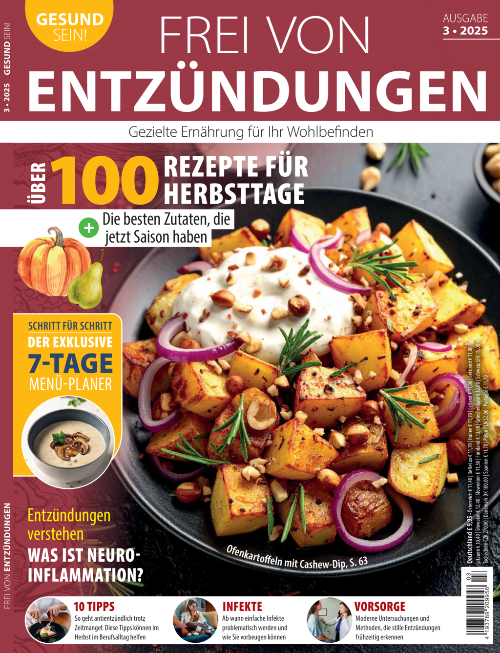 Gesund sein! Nr. 03/2025 - Frei von Entzündungen Magazin Produktbild: Gesund sein! Nr. 03/2025 - Frei von Entzündungen