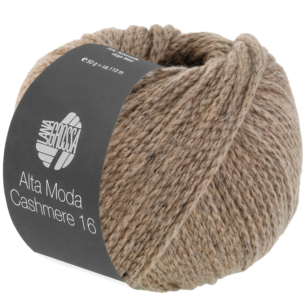 Garnbild Lana Grossa Alta Moda Cashmere 16 Graubraun Nr. 65