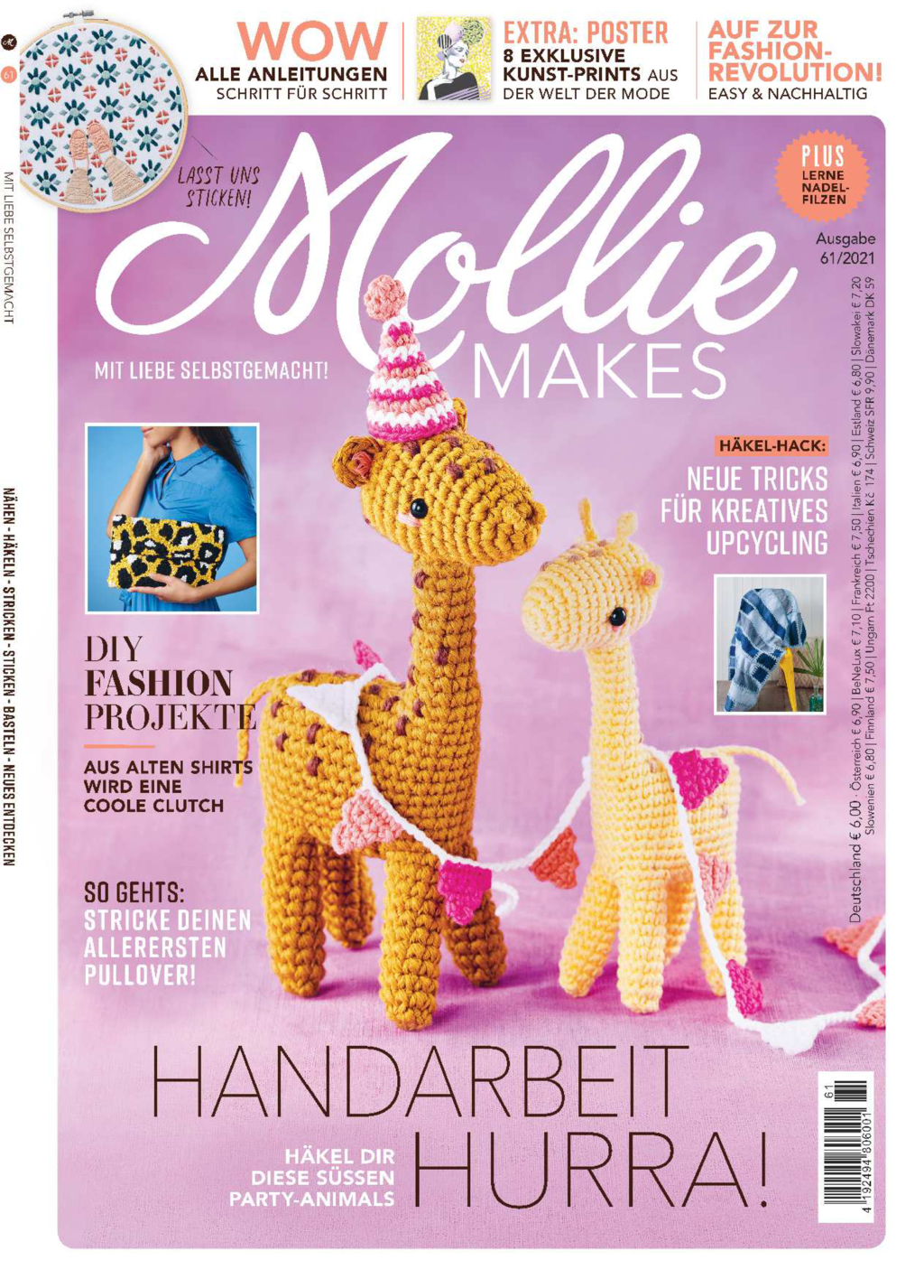 Magazin Produktbild: Mollie Makes Nr. 61/2021 - Handarbeit Hurra!