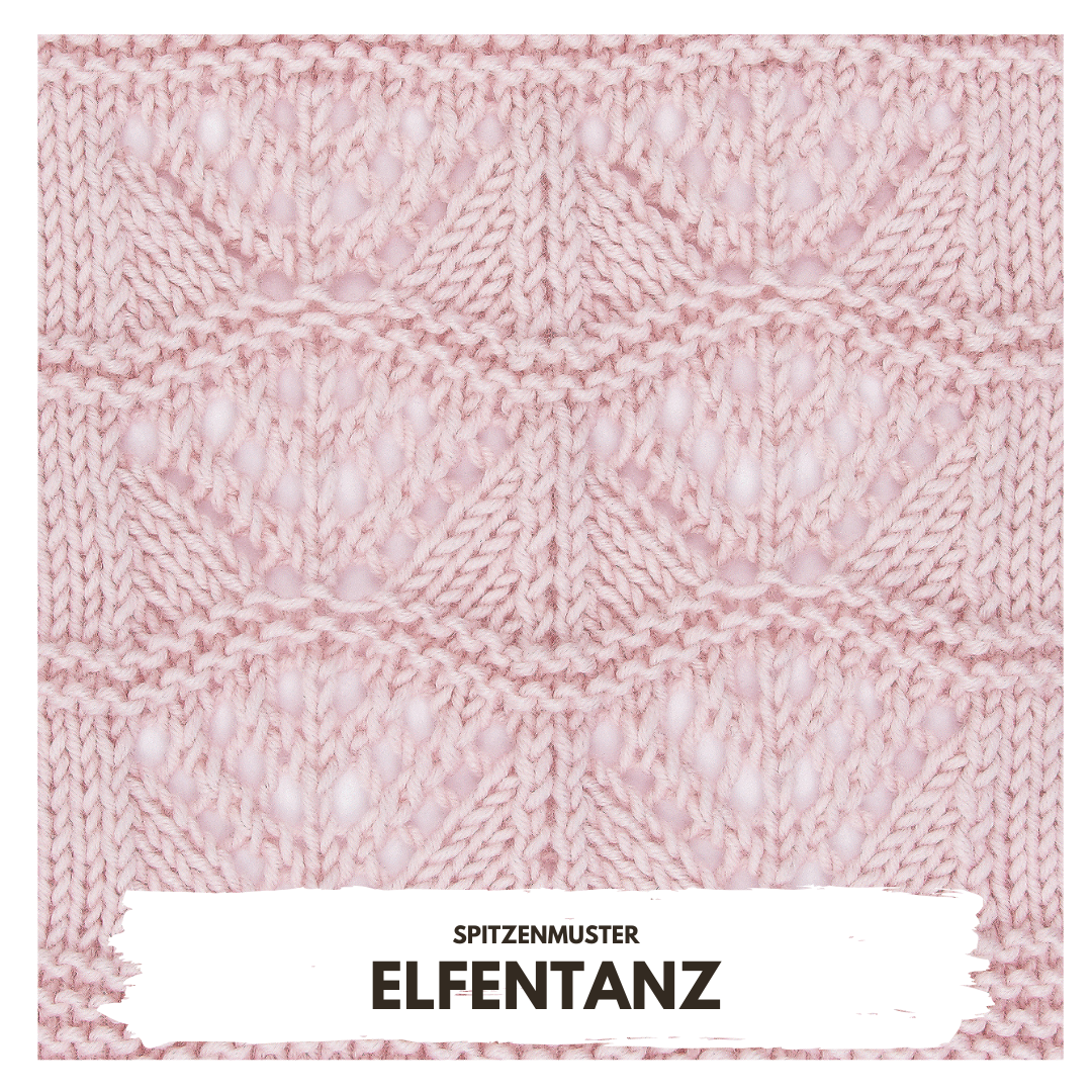 Rosa, handgemacht, Spitzenmuster. Elegante Maschen, modisch und detailverliebt.