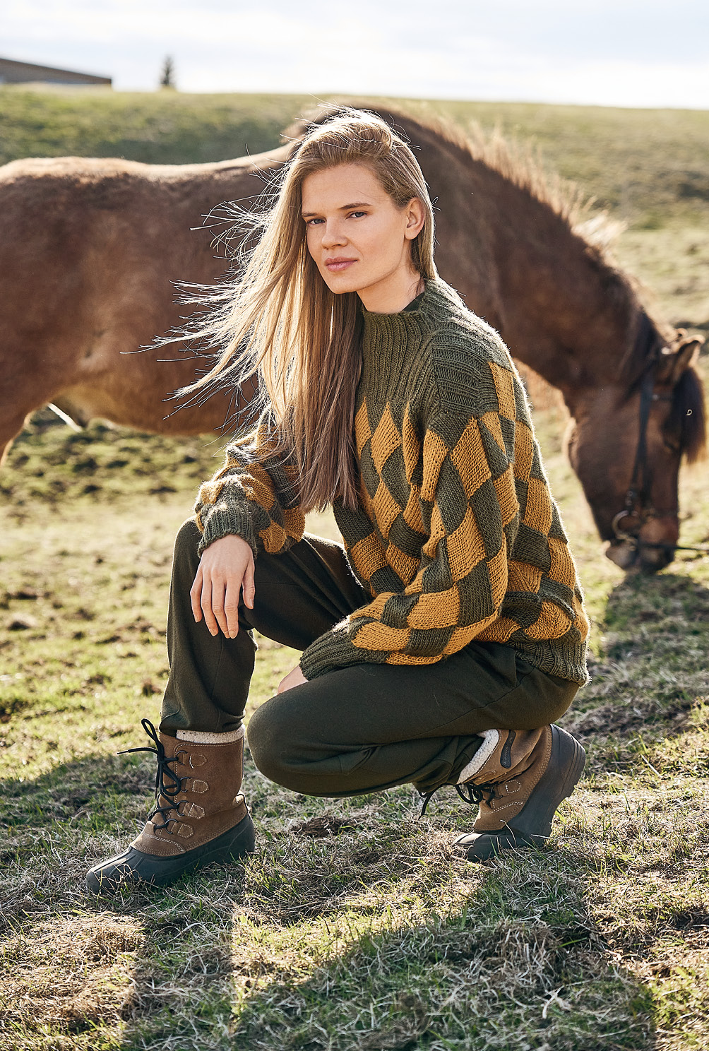 Modellansicht Bild 6:  Pulli in Entrelac-Technik