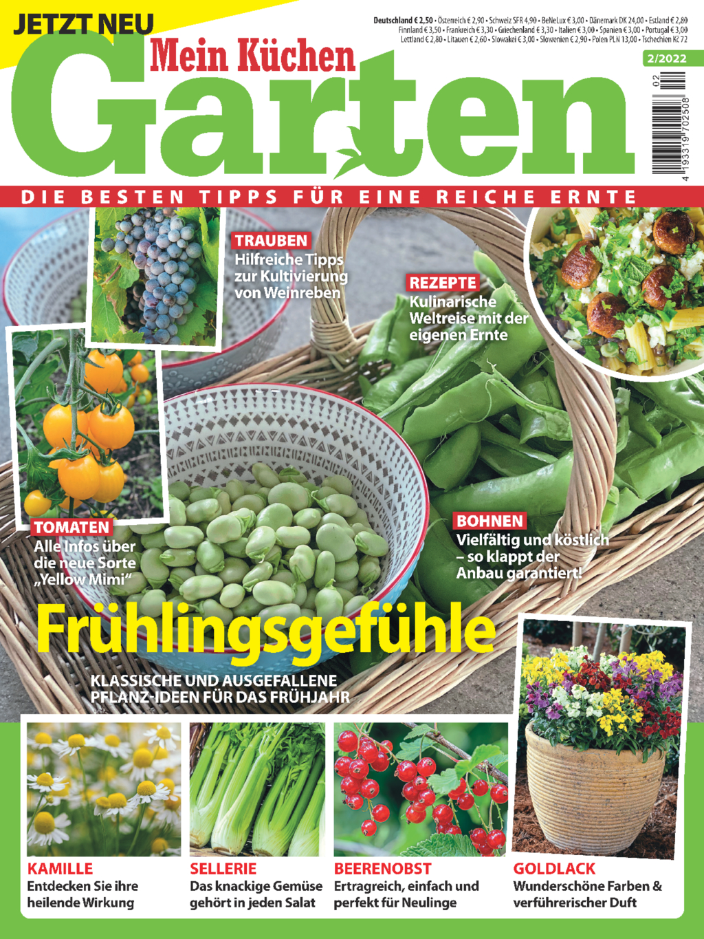 Magazin Produktbild: Mein Küchengarten Nr. 2/2022 - Frühlingsgefühle