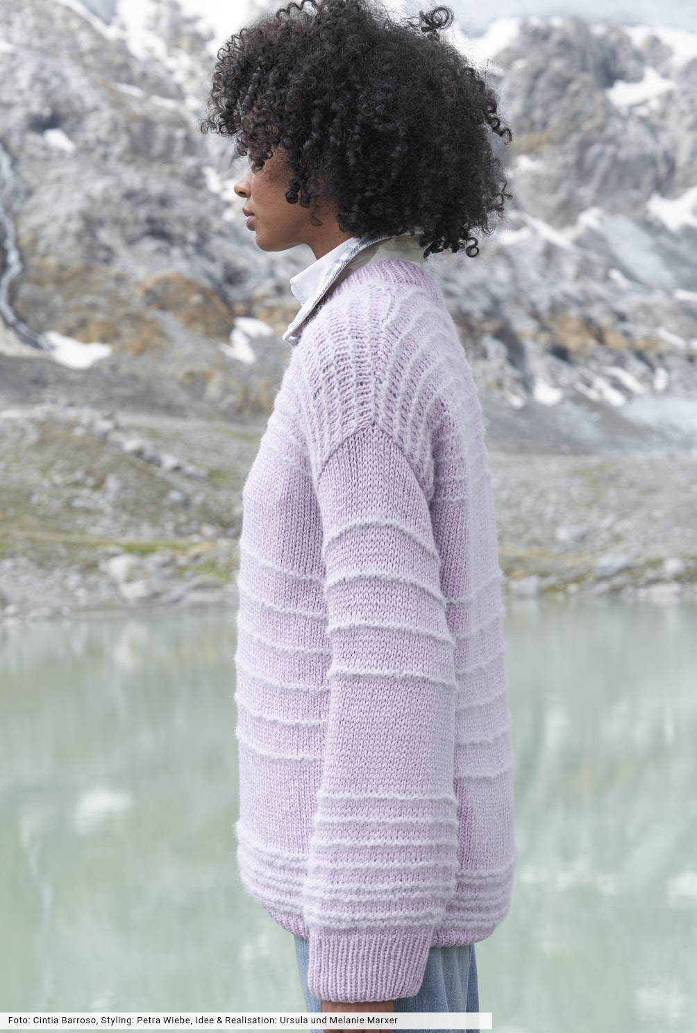 Modellansicht Bild 3: Pulli mit Kraus-rechts-Streifen