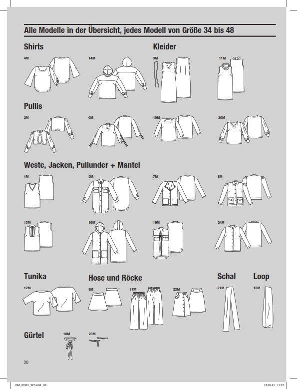 Vielfältige Designs; modisch, elegant, handgemacht; klare Schnitte, kreative Muster, vielseitige Optionen.