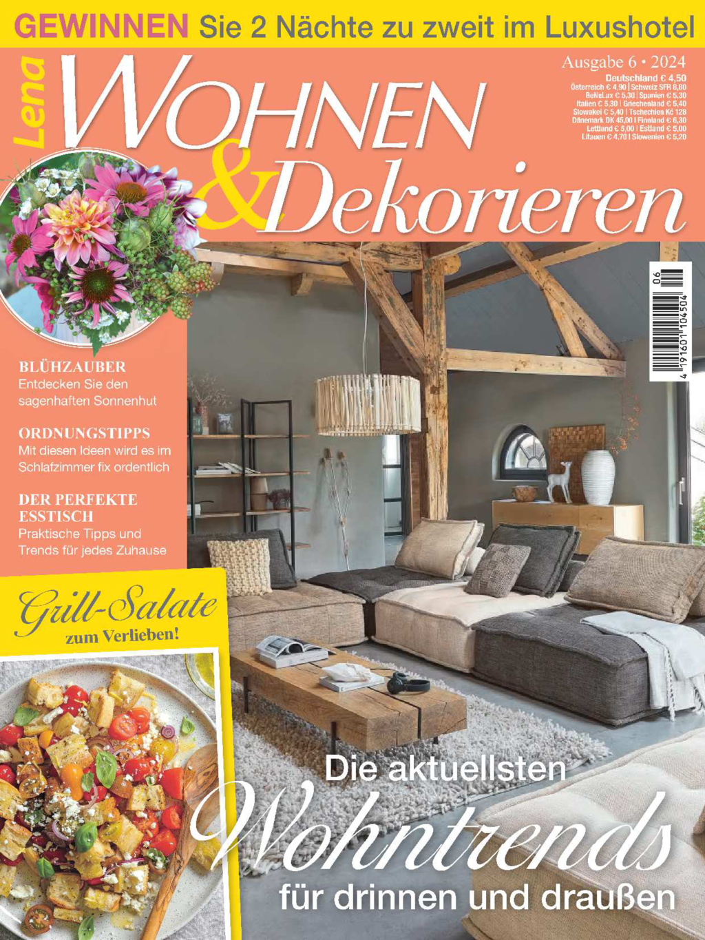 Lena Wohnen & Dekorieren Nr. 6/2024 - Die aktuellsten Wohntrends für drinnen und draußen Magazin Produktbild: Lena Wohnen & Dekorieren Nr. 6/2024 - Die aktuellsten Wohntrends für drinnen und draußen