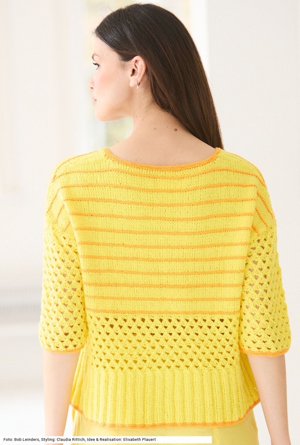 Modellansicht Bild 5: Pulli mit Gittermuster
