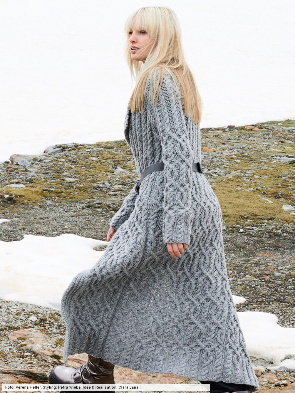 Modellansicht Bild 1: Mantel mit Zopfstrukturen