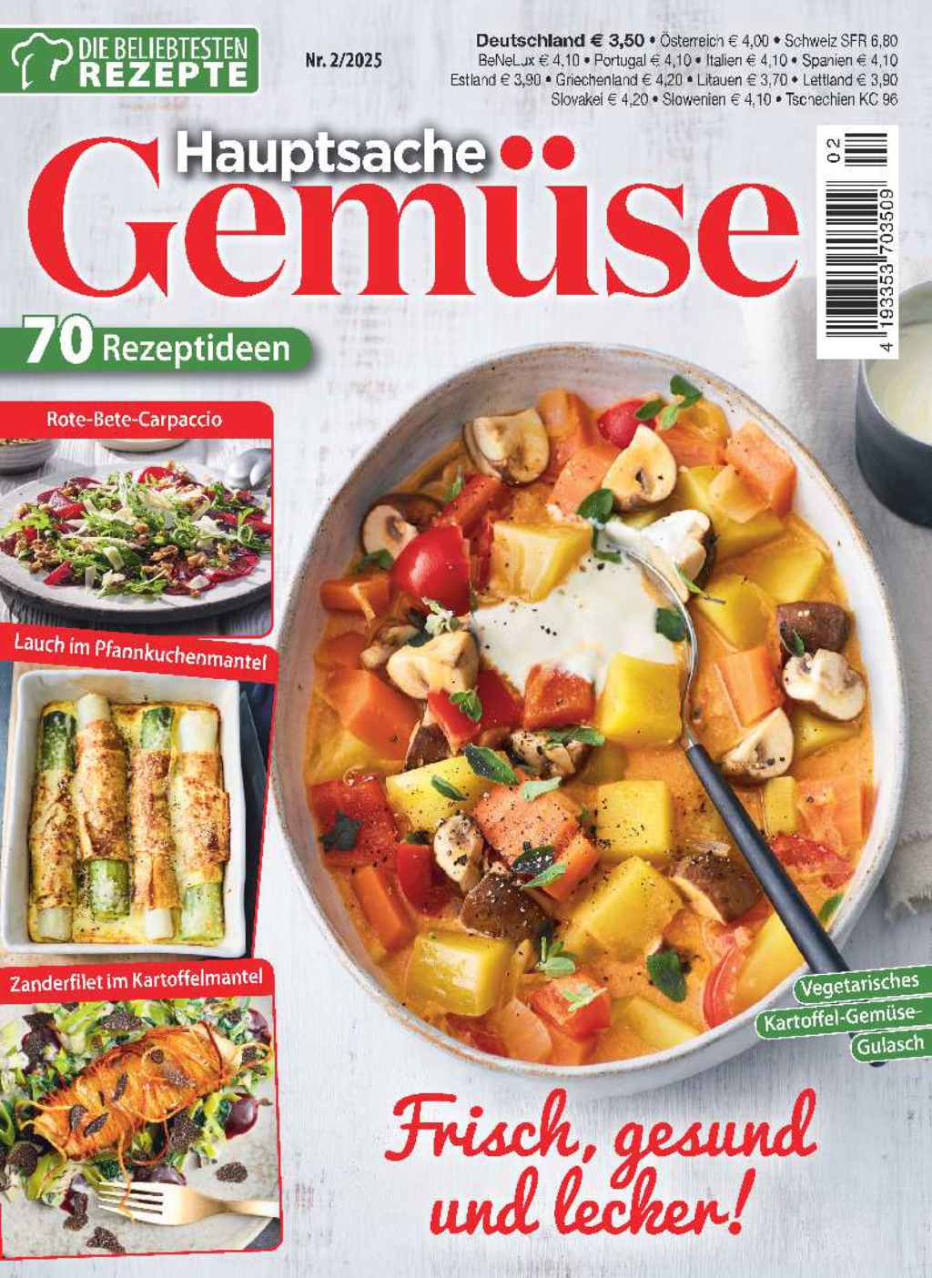Die beliebtesten Rezepte 2/2025 - Gemüseküche Magazin Produktbild: Die beliebtesten Rezepte 2/2025 - Gemüseküche